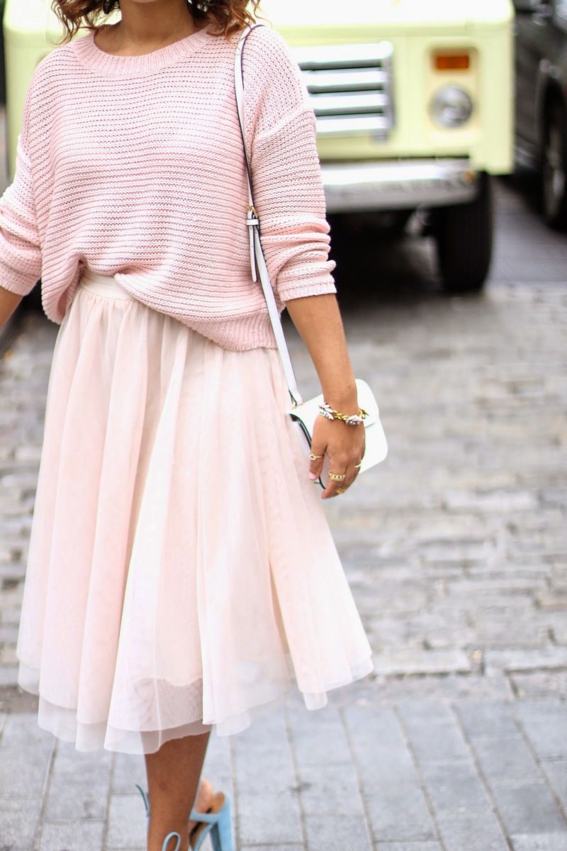 Pastel Sweater and Skirt