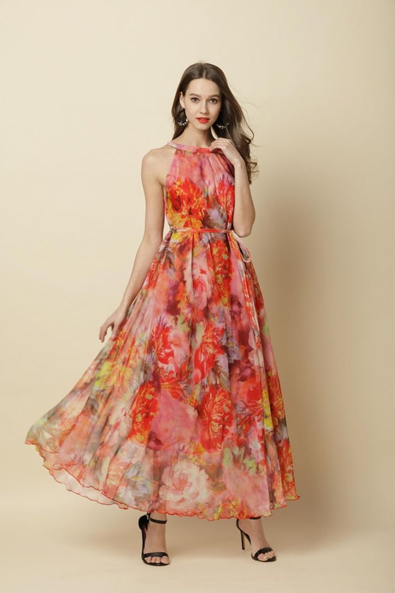 Festive Floral Maxi