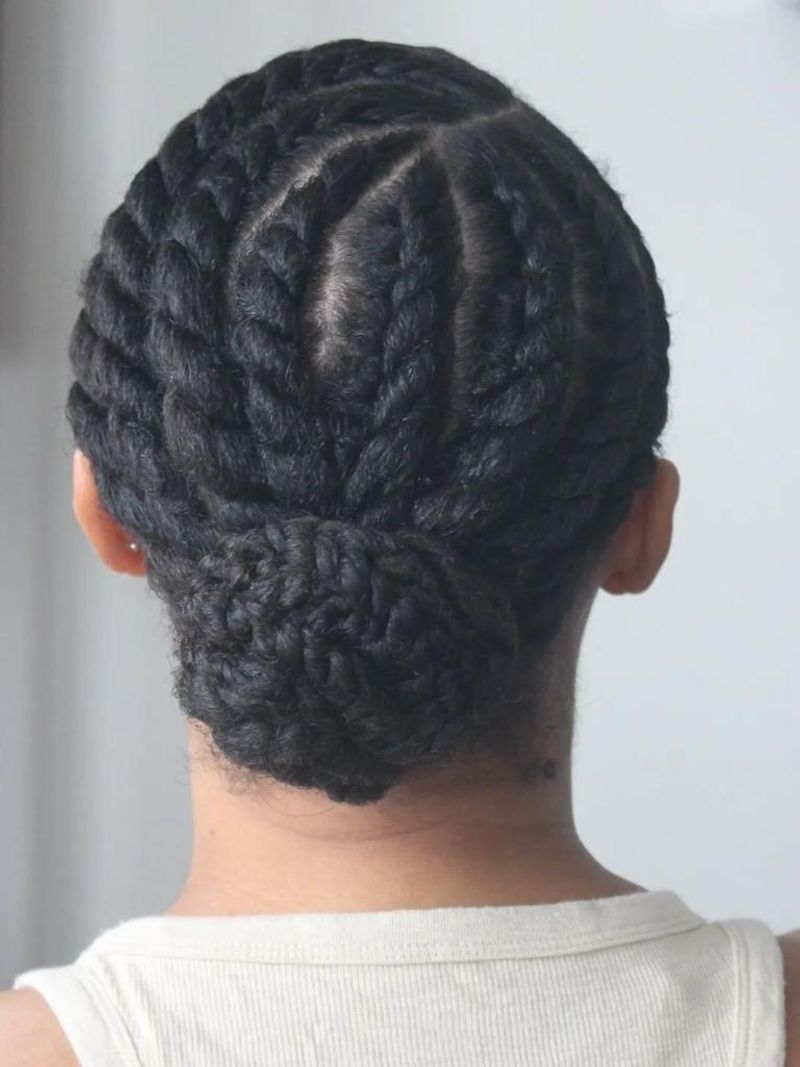 Elegant Side Twists with Bun