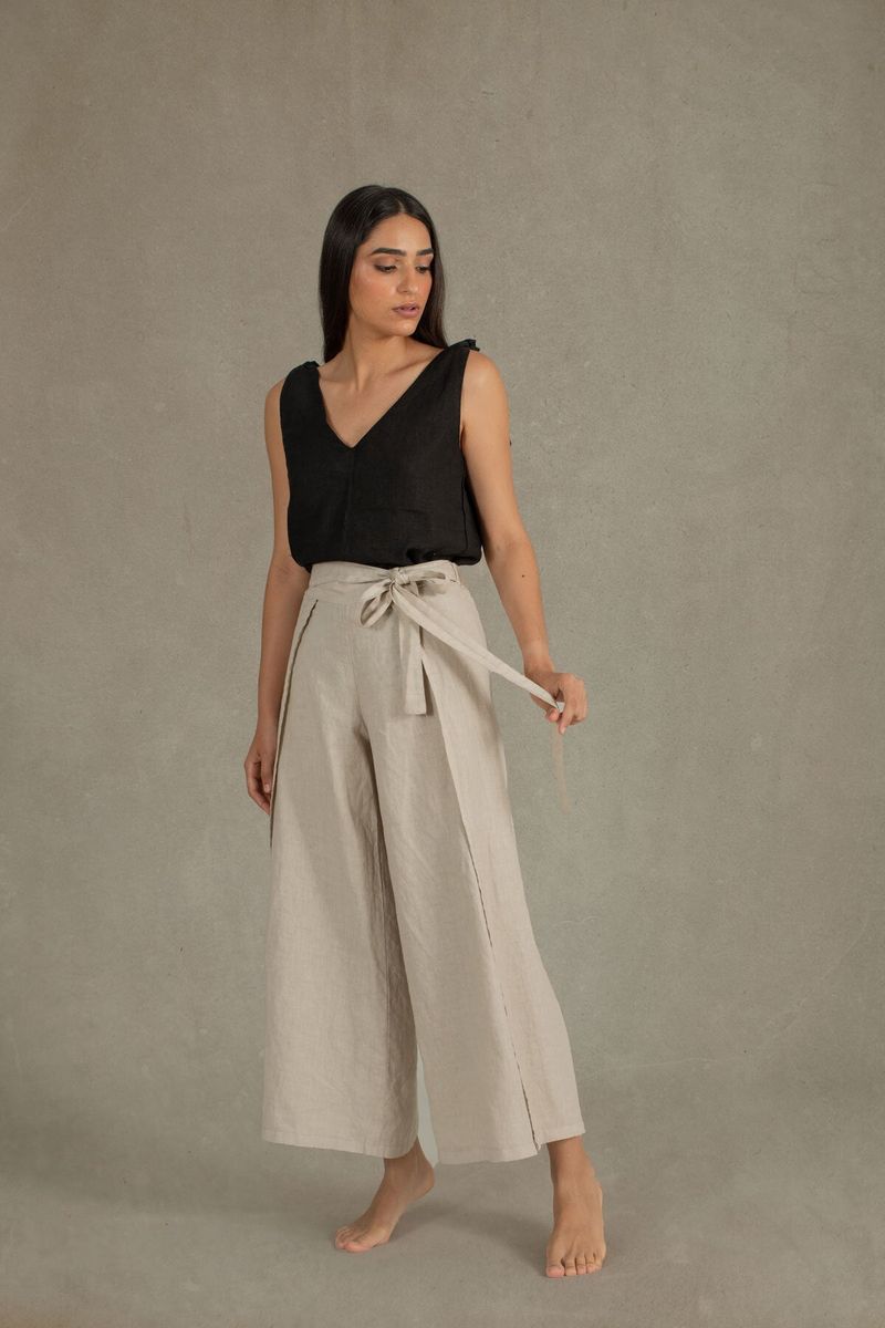 Multi-Way Wrap Top & Linen Culottes
