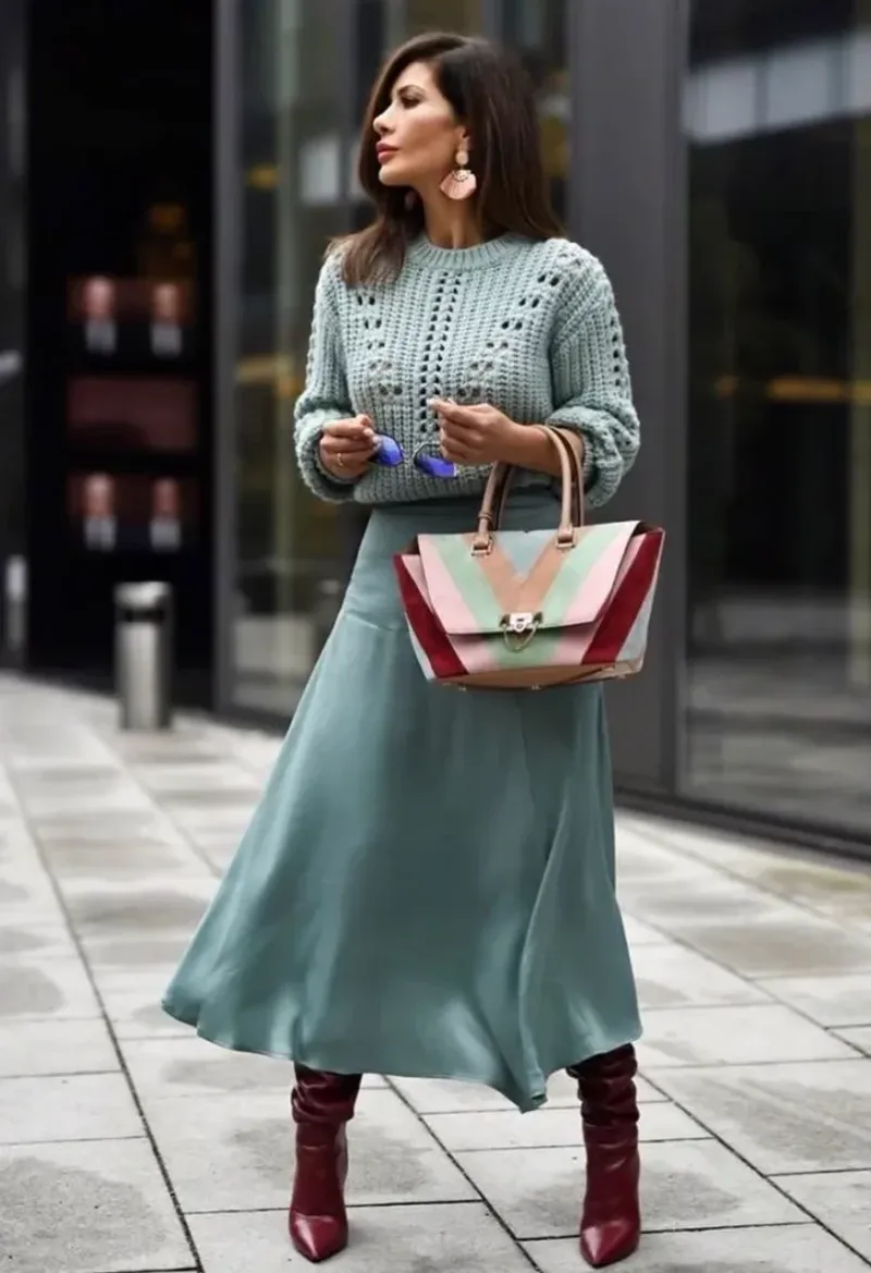 Silk Midi Skirt Magic