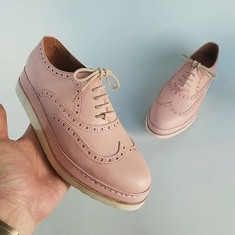 Pastel Oxford Shoes and Structured Backpack
