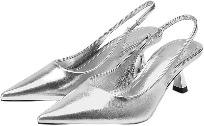 Metallic Slingbacks