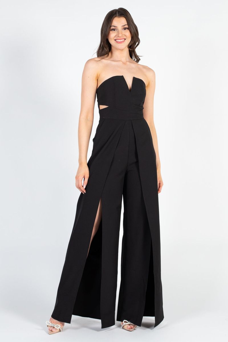 Split-Leg Palazzo Jumpsuit