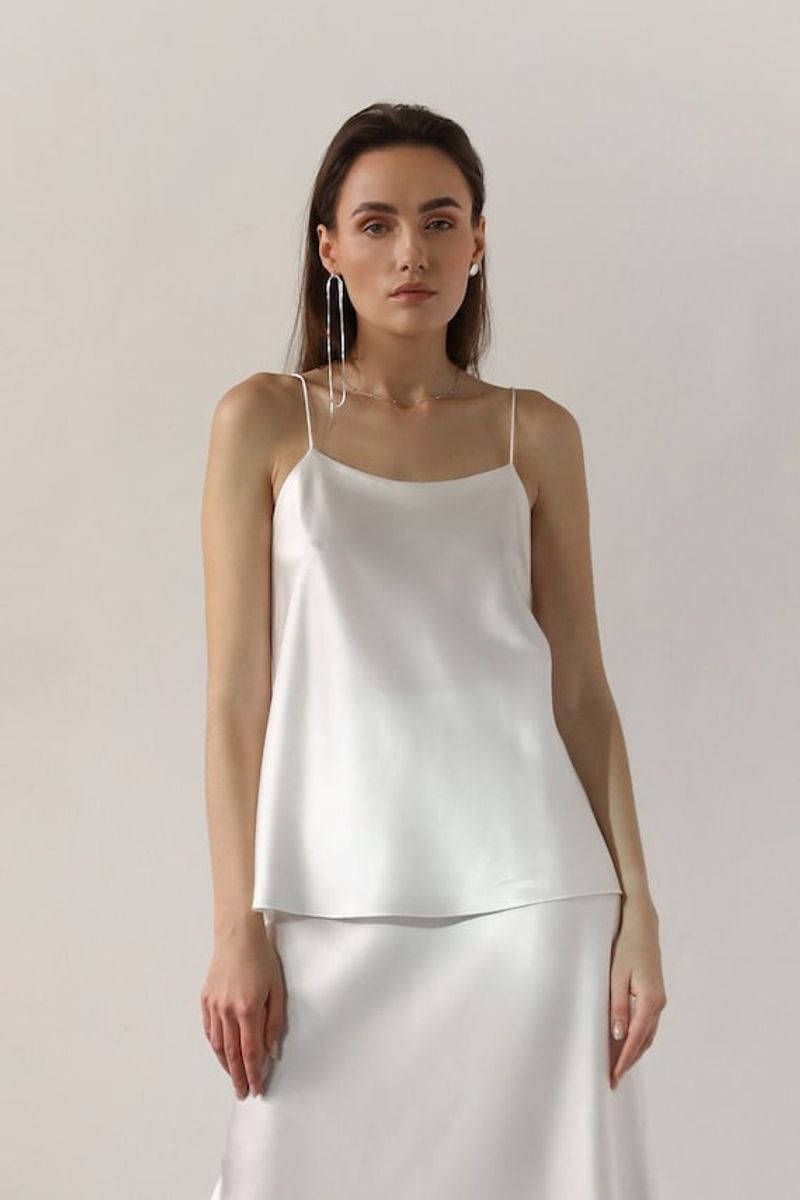 Sleeveless Silk Shell