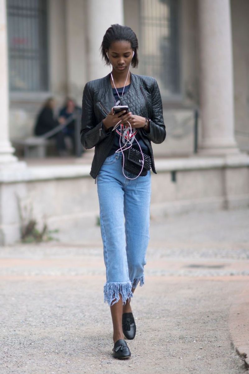 Frayed Hem Jeans