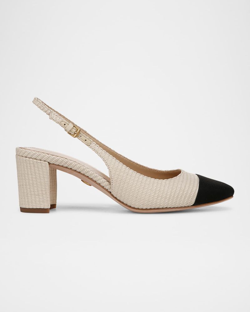Two-Tone Slingbacks and Color-Block Tote
