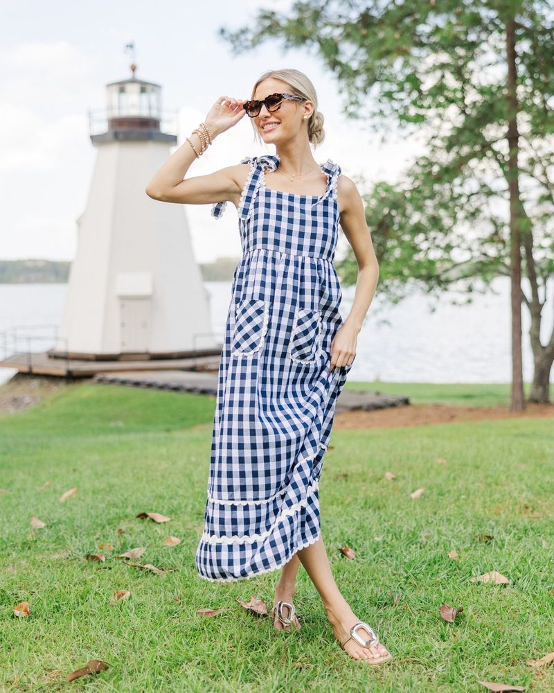 Retro Gingham Picnic Dress