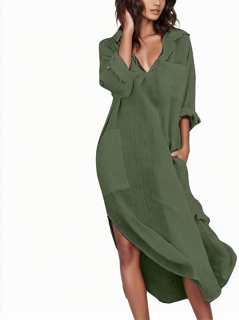 Oversized Pocket Shirtdress