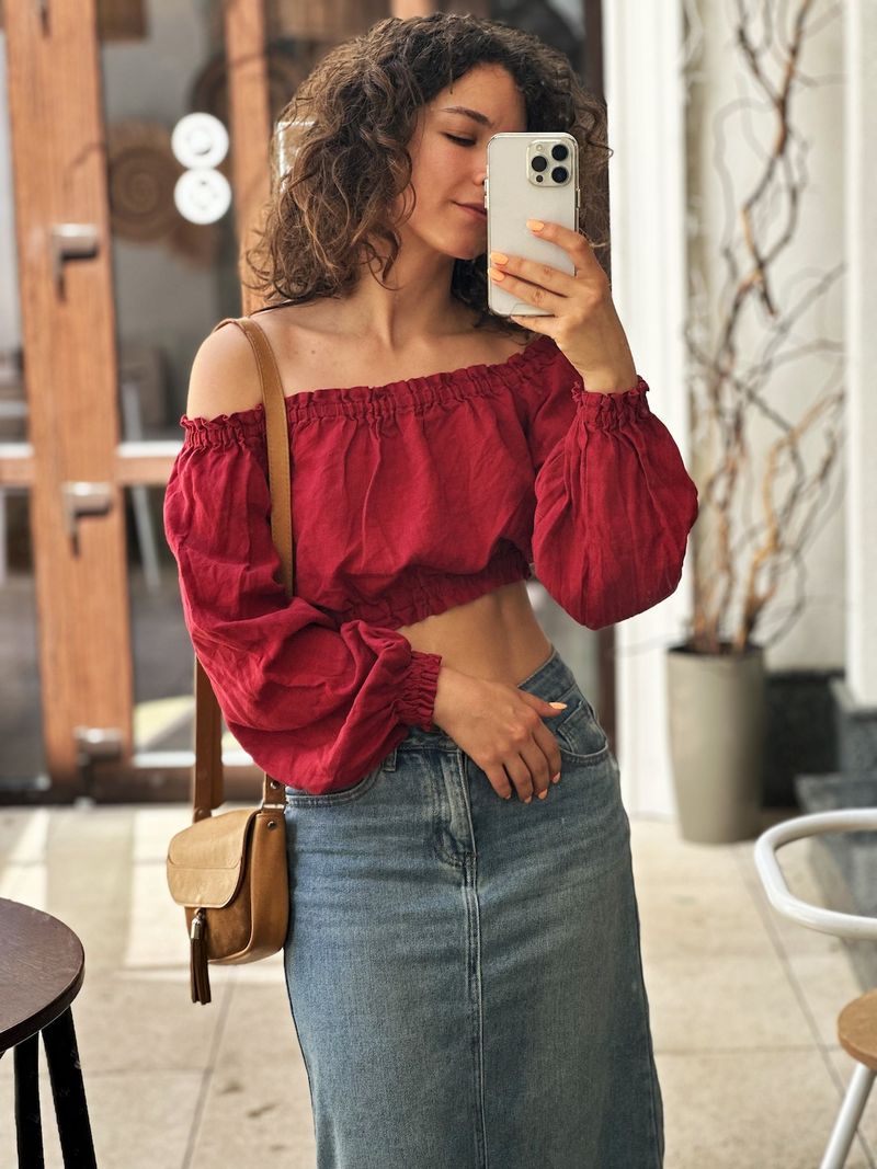 Off-Shoulder Peasant Tops