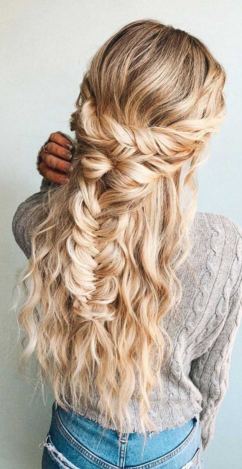 Half-Up Dragon Scale Braid