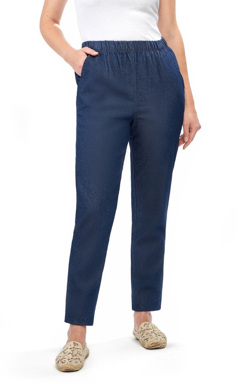 Pull-On Denim Jeans