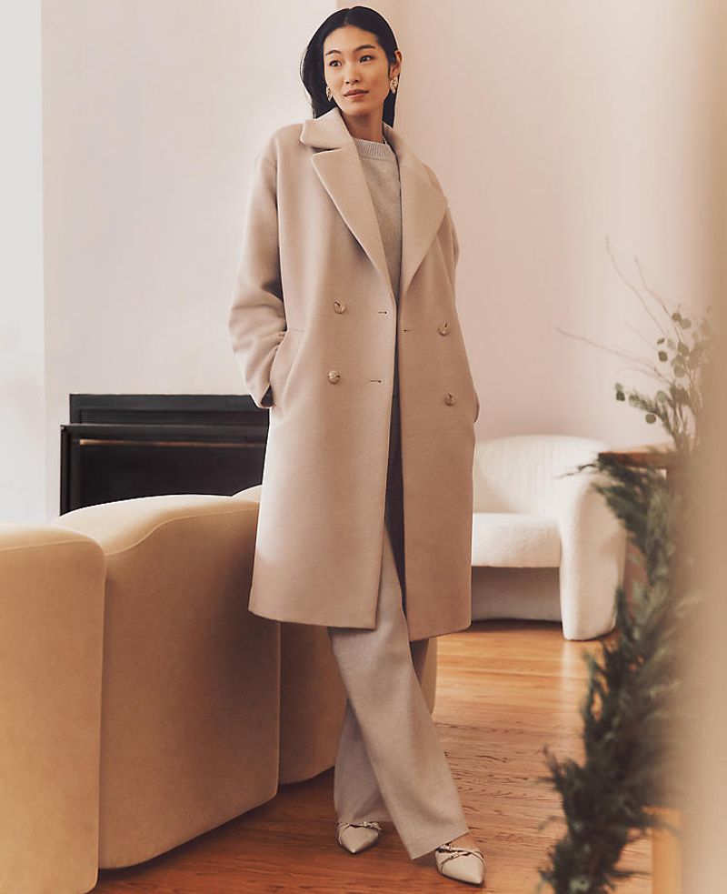 Dramatic Cocoon Coat Over Basics
