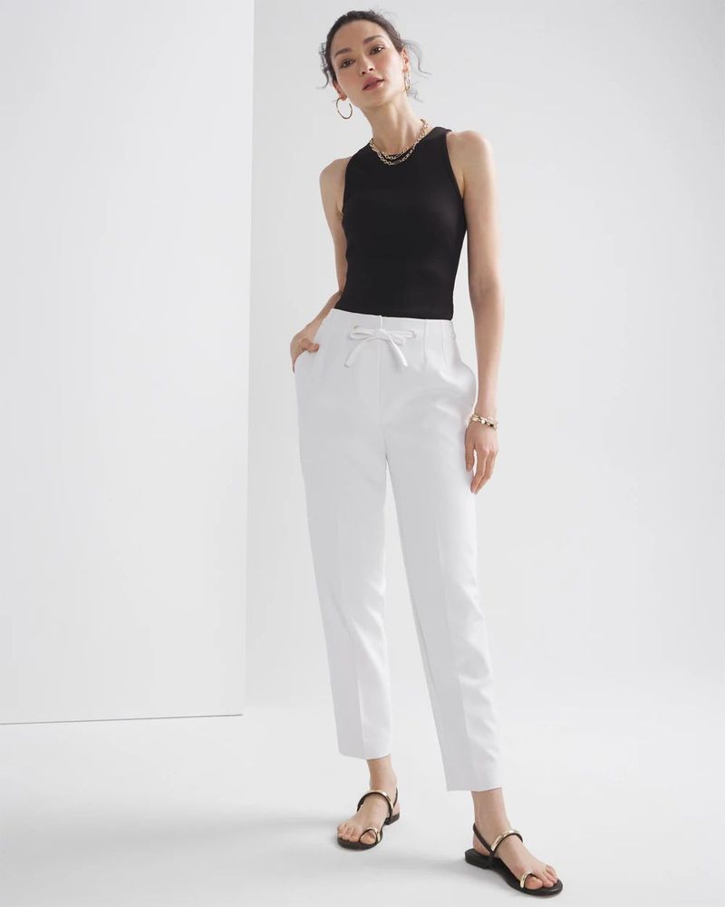 Classic White Ankle Pants