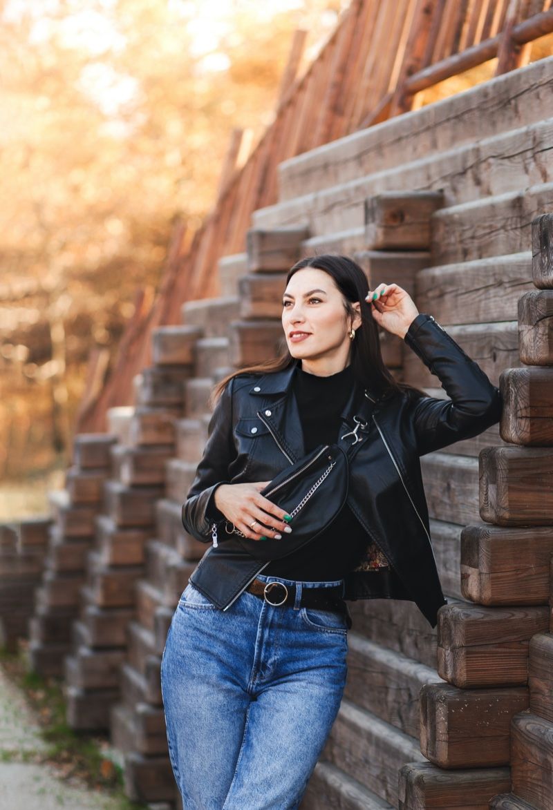 Chic Leather Jacket Ensemble