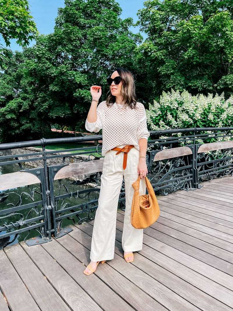 Button-Up Linen Pants