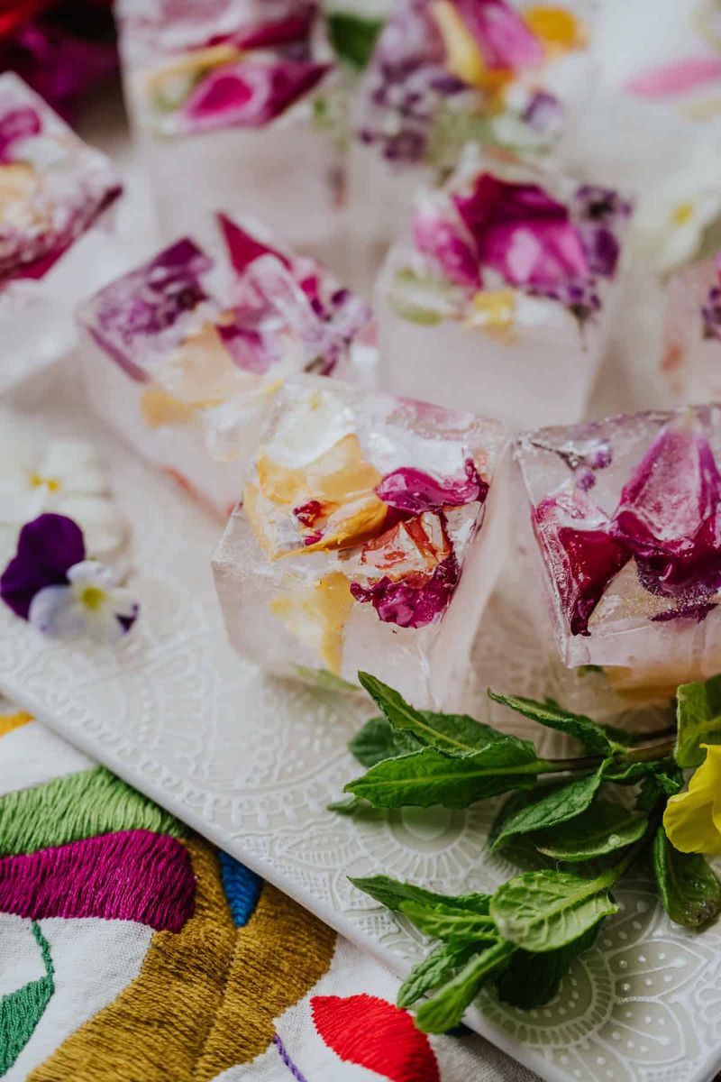 Floral Ice Cubes