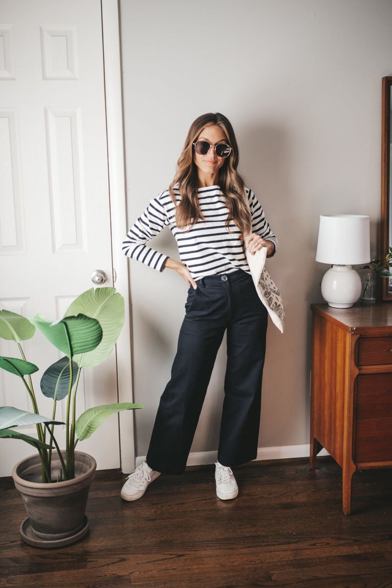 Casual Striped Sweater Combo