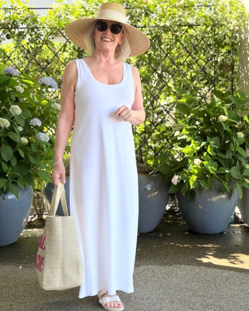 Textured Cotton Shift Dress