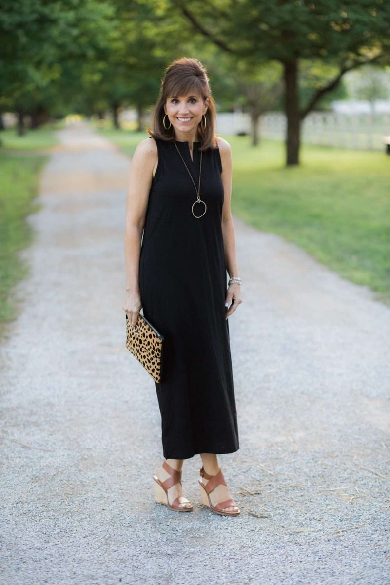 Maxi Dress with Statement Jewelry
