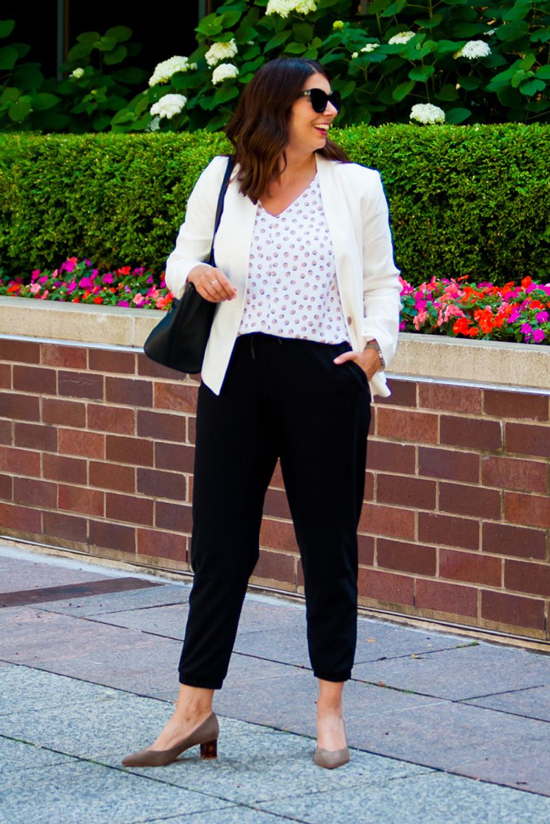 Joggers-and-Blazer Brilliance