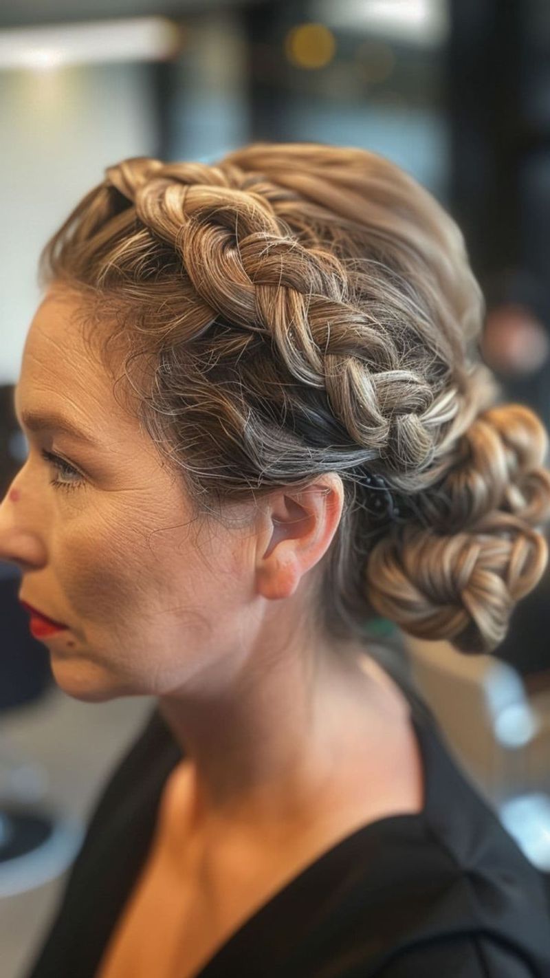 Braided Crown Updo