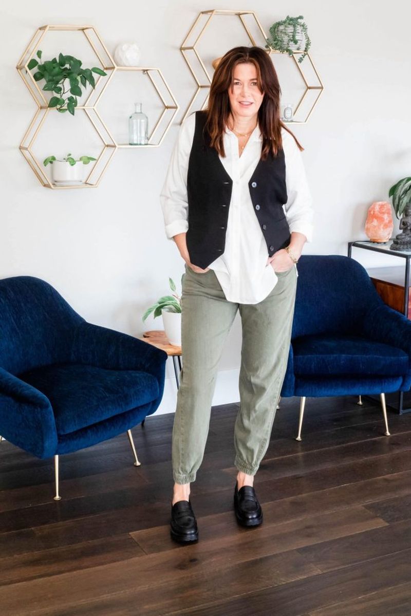 Layer Under a Sleek Vest