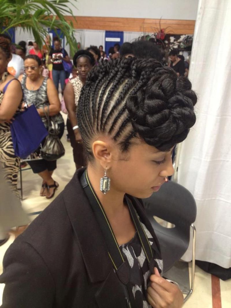 Asymmetrical Mohawk with Braids
