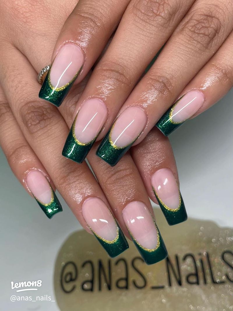 Emerald French Tips