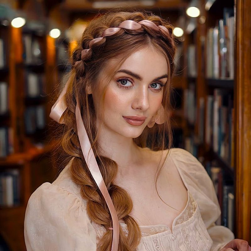 Fishtail Braid with Loose Tendrils