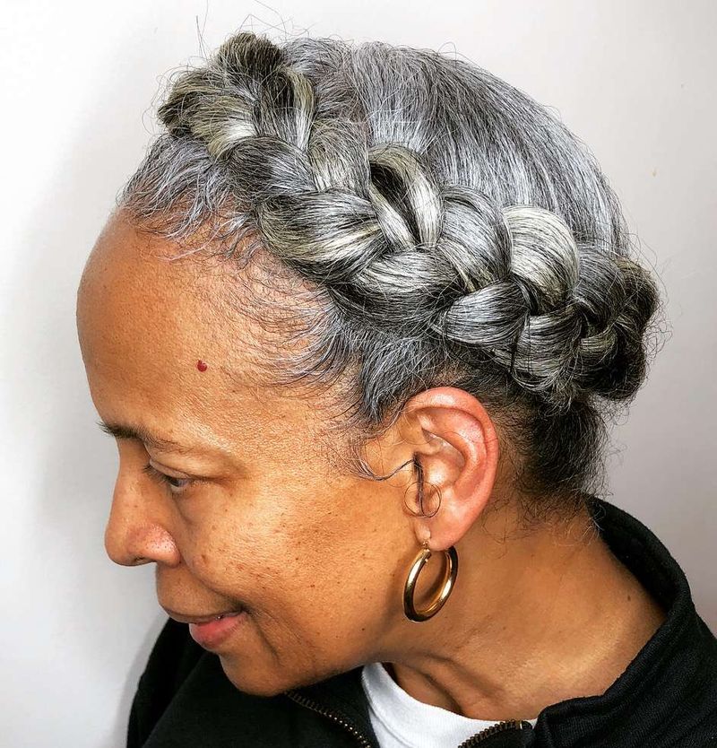 Graceful Gray Halo Braid
