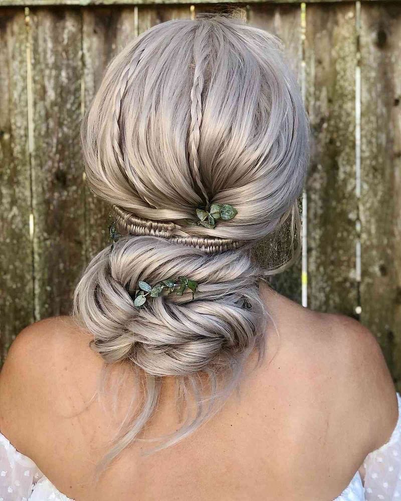 Braided Gray Updo
