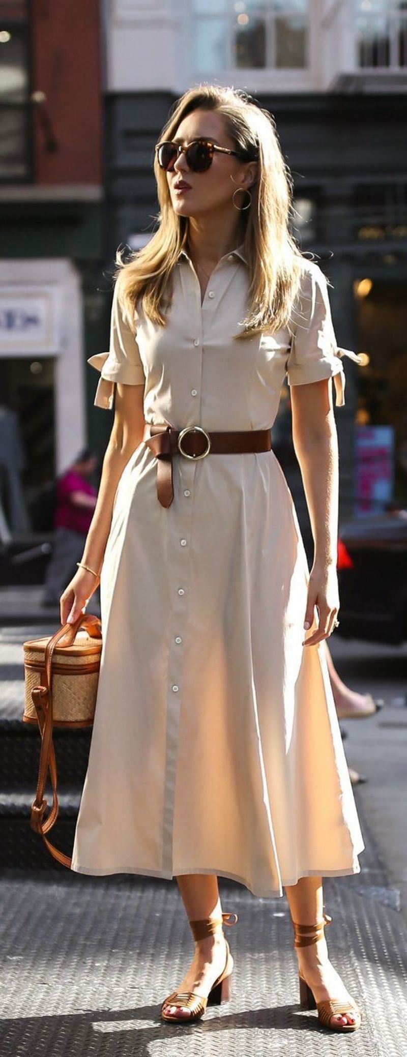 Shirtdress + Huaraches