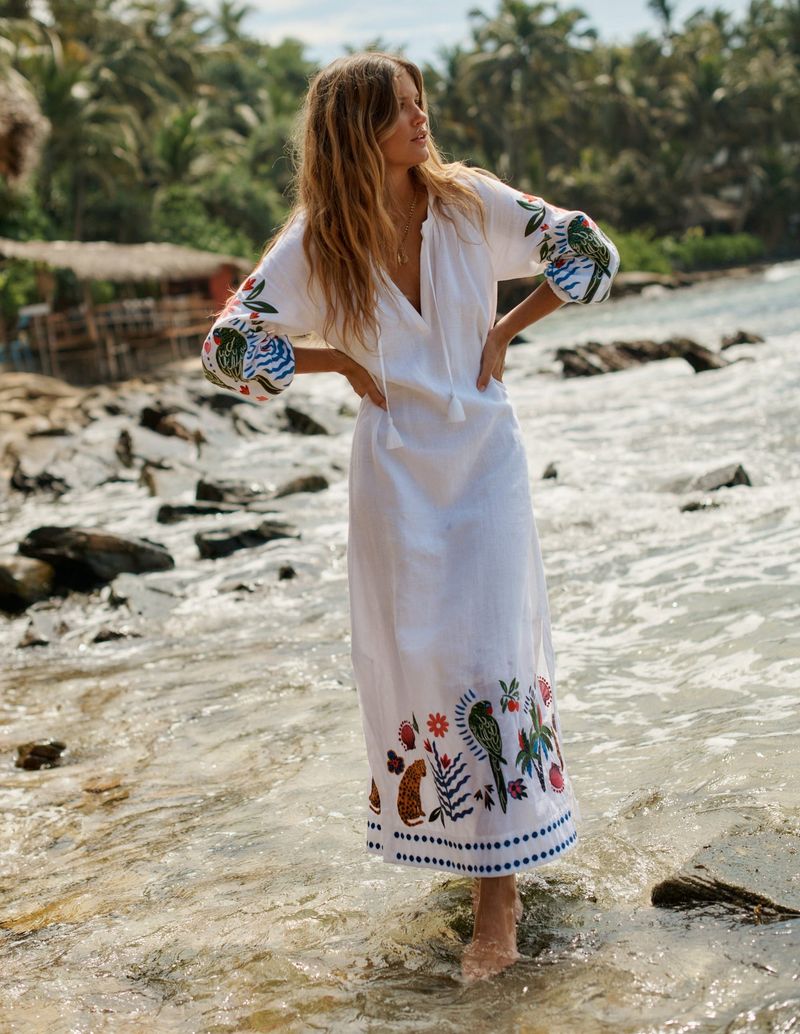 Embroidered Shift Elegance
