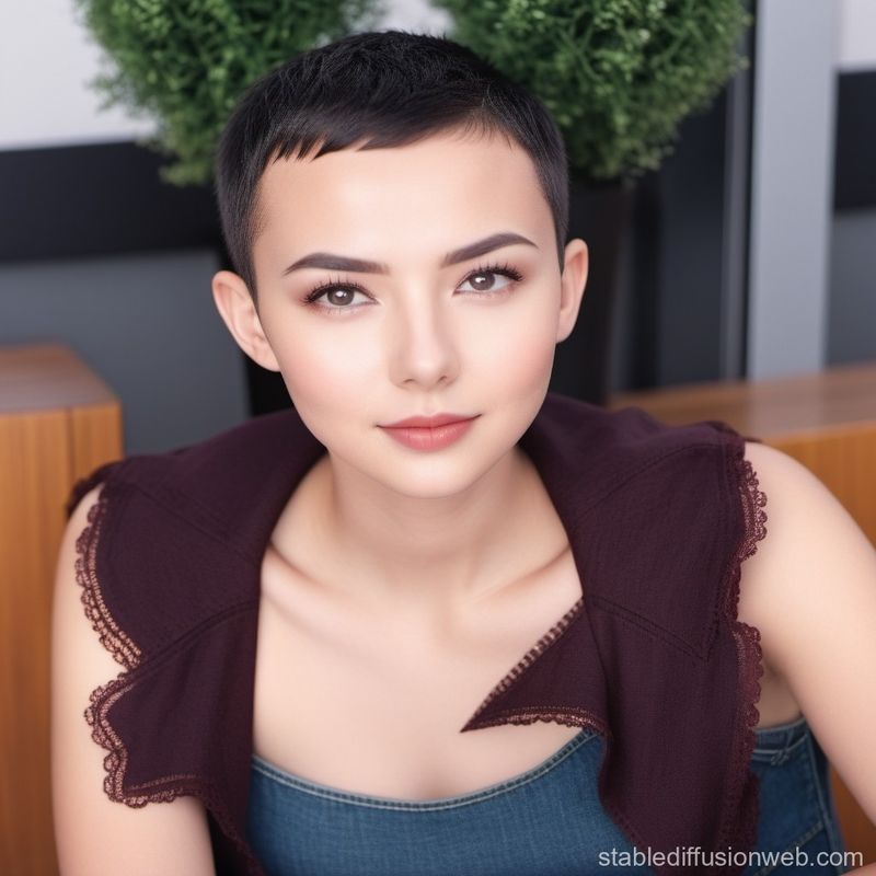 Buzzcuts on Heart-Shaped Faces