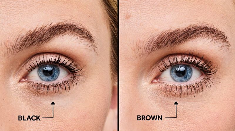 Using Black Mascara When It's Too Harsh