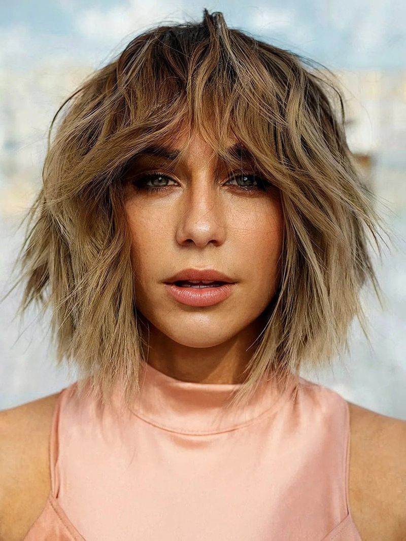 Textured Shag Inverted Bob
