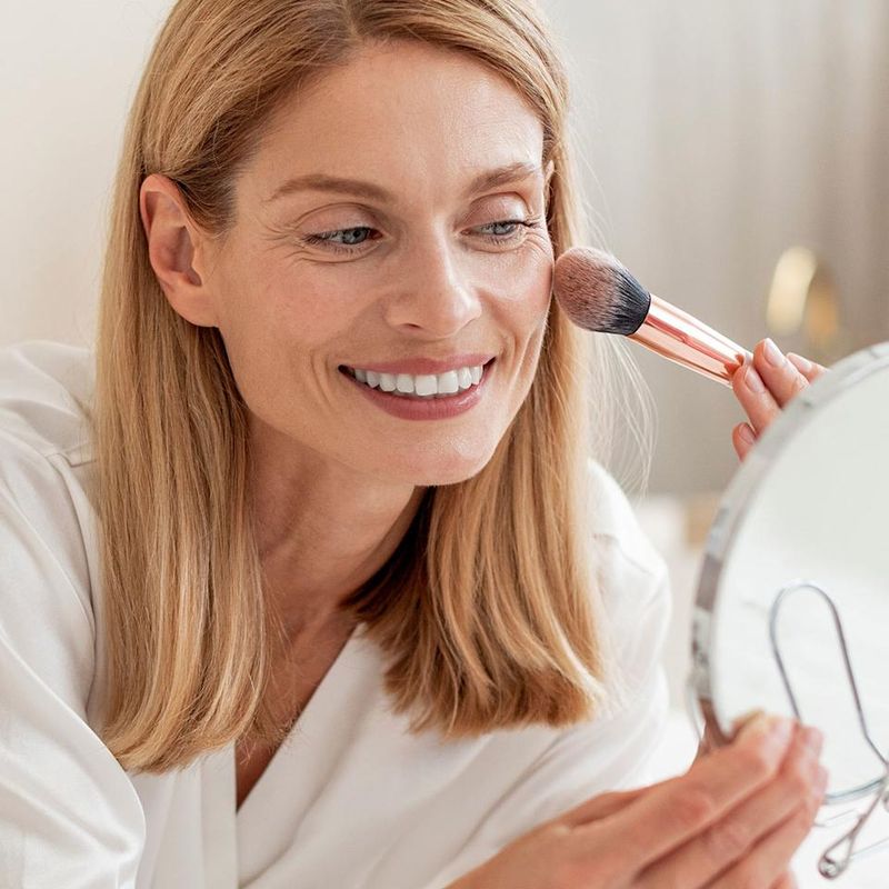 Apply Blush Higher On Cheekbones