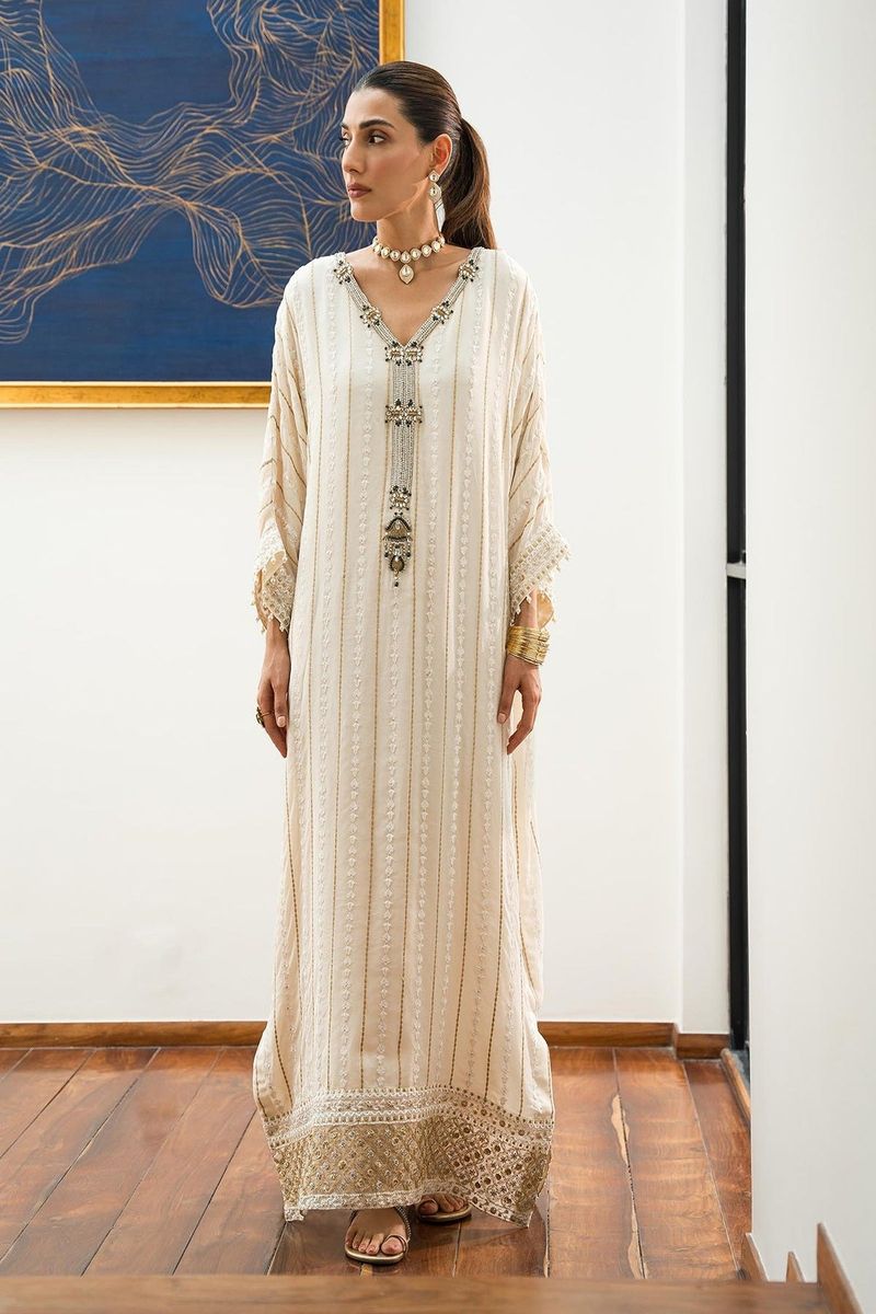 Breezy Kaftan with Subtle Embroidery