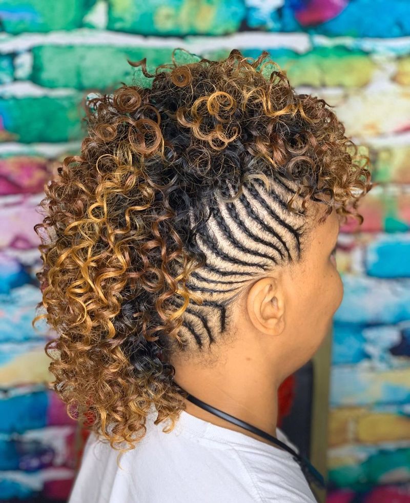 Cornrow Mohawk Illusion