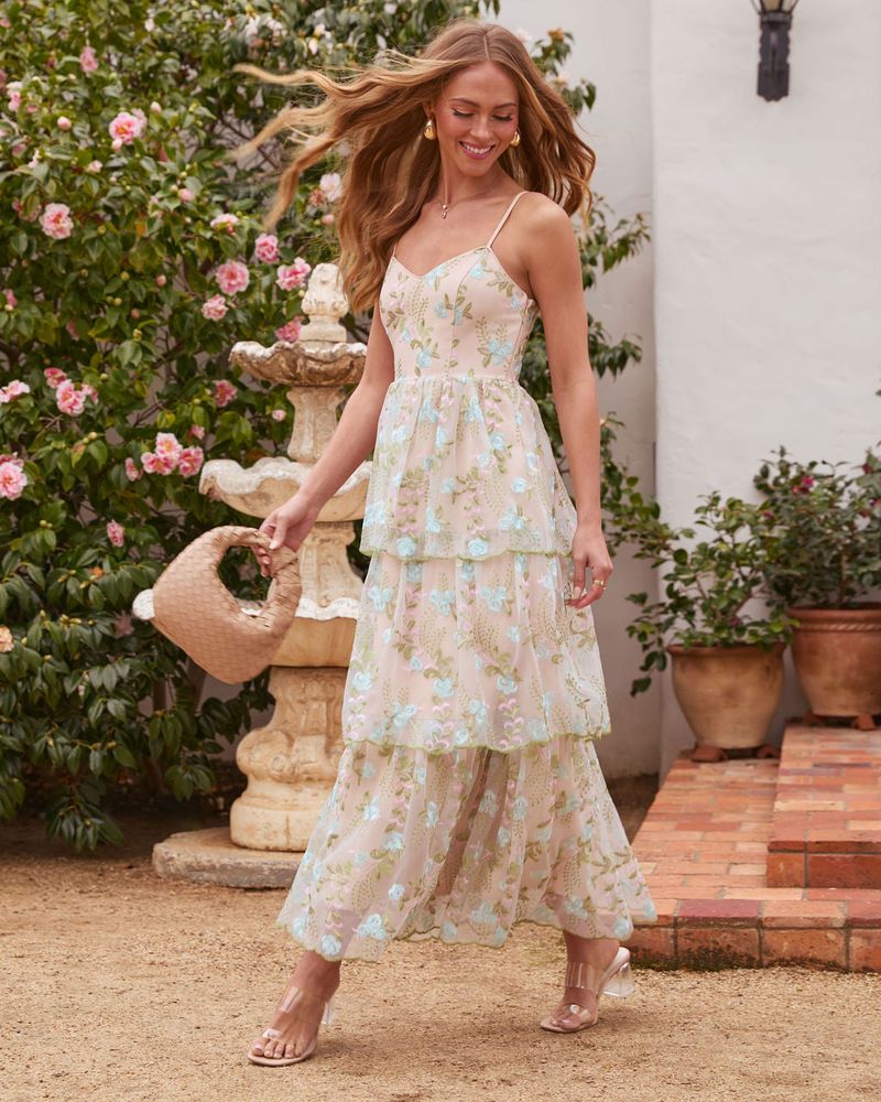 Tiered Midi with Delicate Straps
