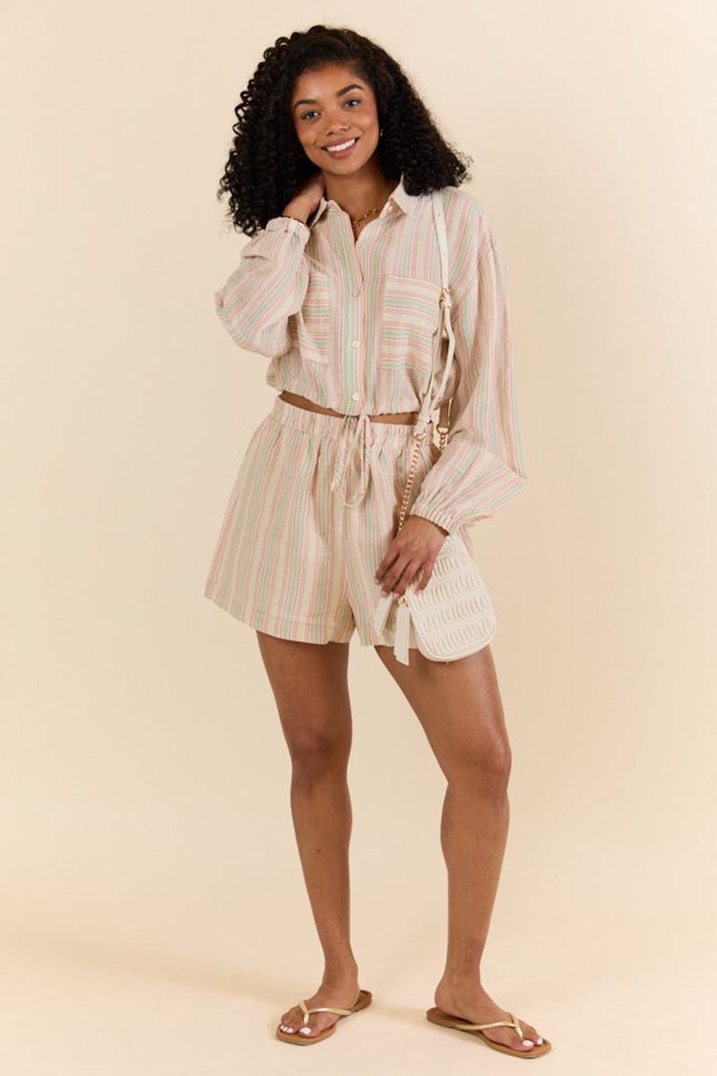 Smocked Top & Flowy Shorts Combination