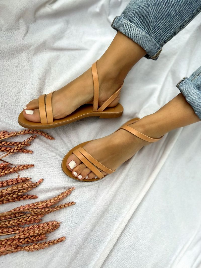 Slip On Leather Sandals