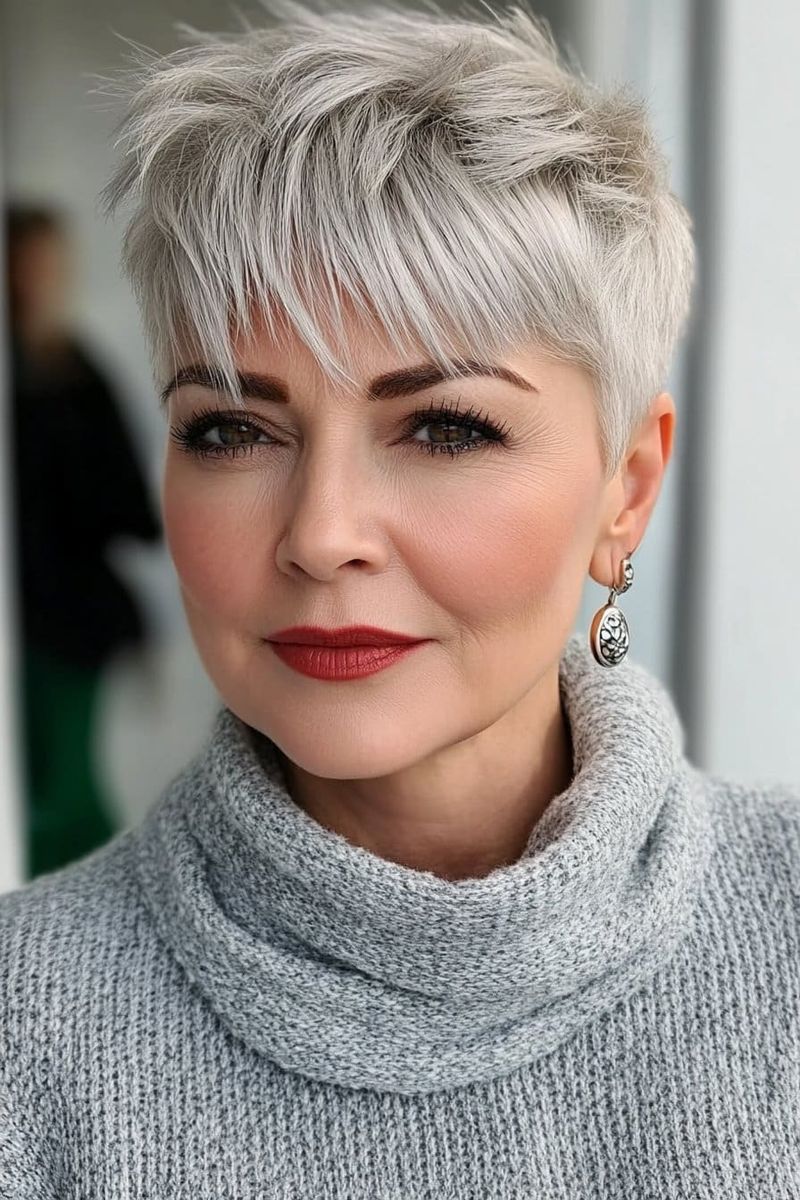Pixie Cut with Textured Crown