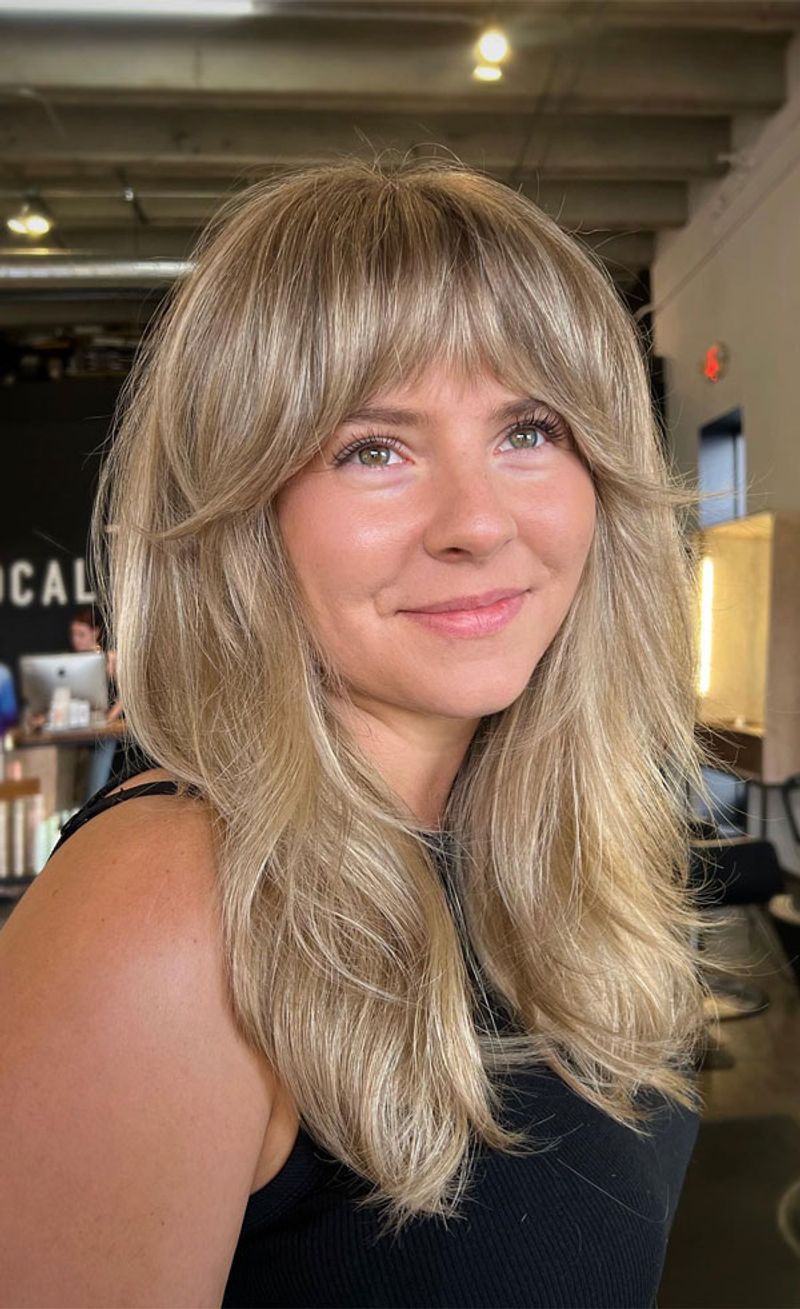 Modern Shag with Blended Bangs