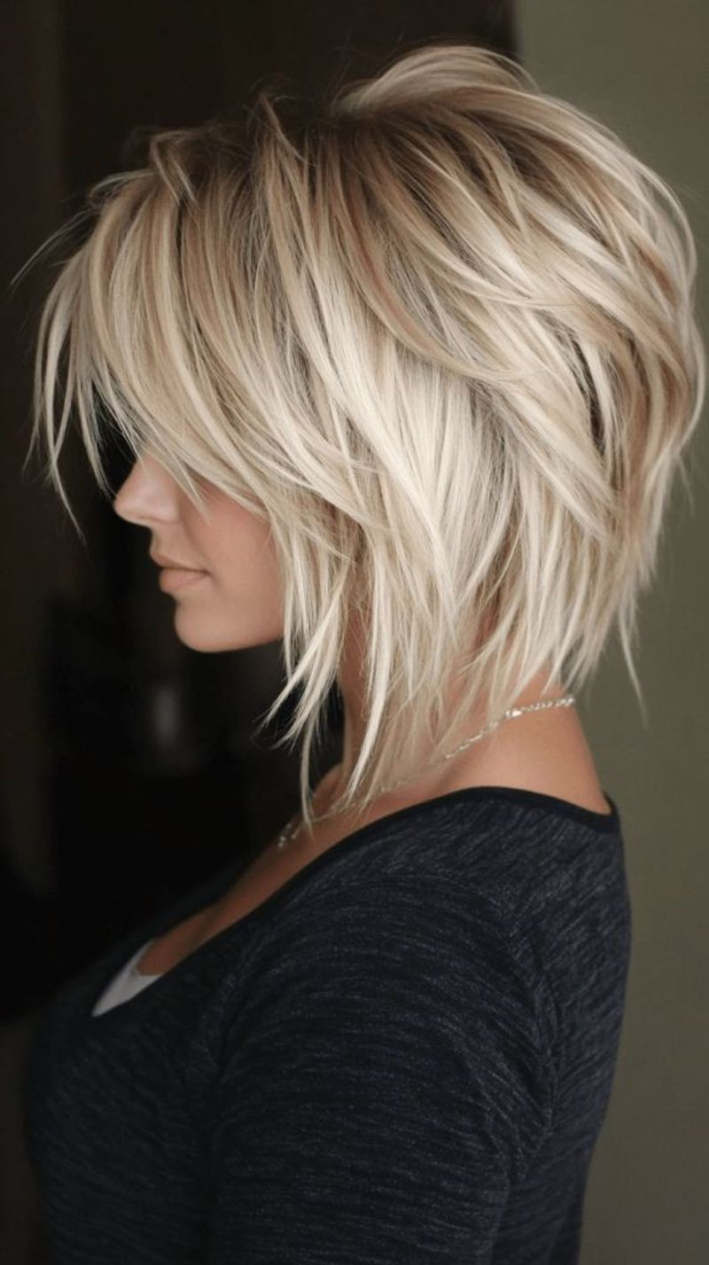 Tousled Bob with Disconnected Layers