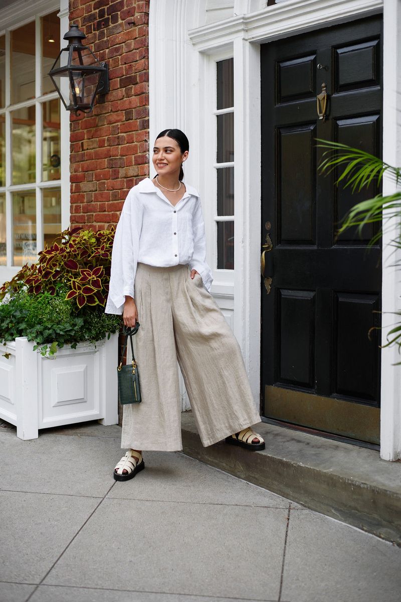 Classic White Shirt and Culottes