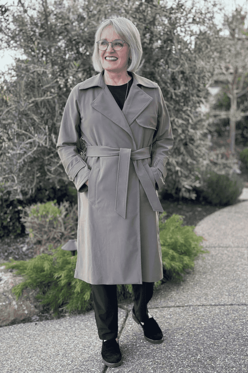 Classic Trench Over Straight-Leg Trousers
