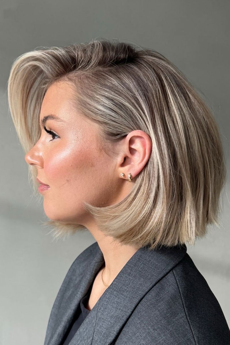 Graduated Bob with Deep Side Part