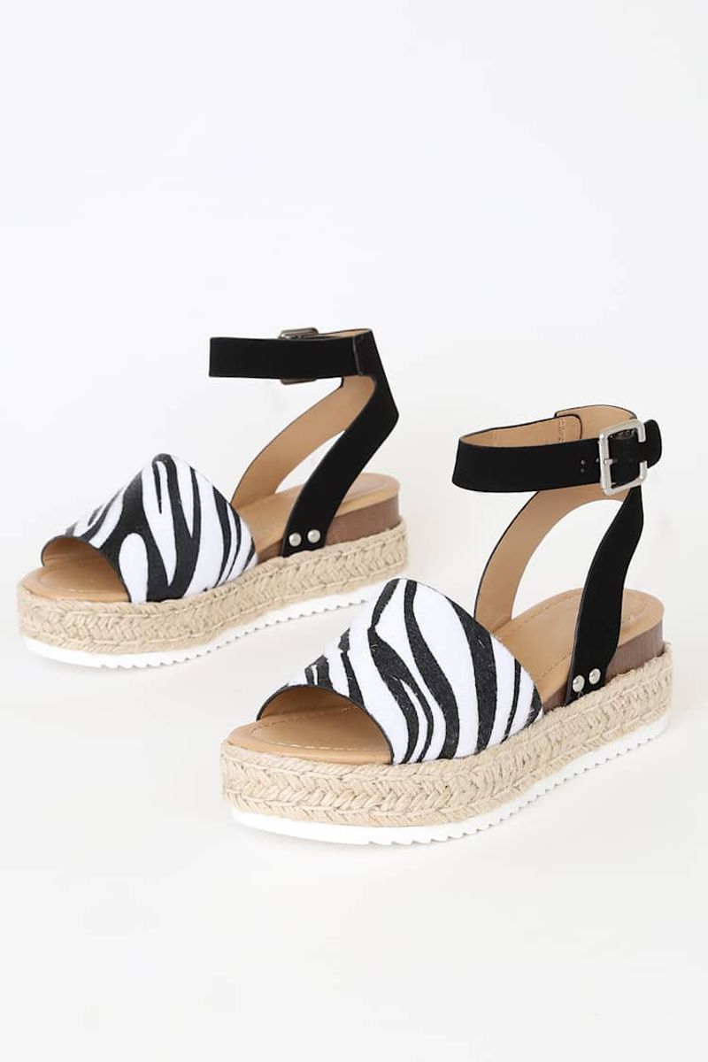 Zebra Print Espadrilles